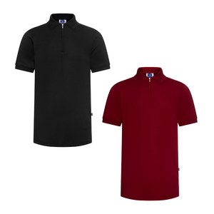 Vente directe en usine de polo tricoté à plat avec col et poignets 95% polyester 5% élasthanne t-shirt pour hommes polo vêtements pour femmes grossiste - Product Image 1