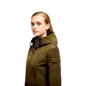Veste imperméable en sergé de coton avec capuche pour femme - Product Image 6