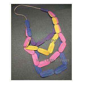 Collar de cuentas de resina y madera con cuentas detalladas hechas a mano para mujer, accesorios de moda de India, collares de joyería de moda, pulsera - Product Image 6