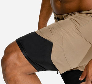 Vente en gros short de sport pour hommes Oem en nylon et polyester personnalisé short en nylon vierge nouveau design short de course en nylon et élasthanne avec logo personnalisé pour hommes - Product Image 3