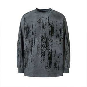 Hommes été à manches longues graphique cravate colorant impression t-shirt décontracté streetwear mode doux coton à la mode coloré élégant haut - Product Image 1