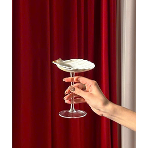 Mariage de plage naturelle 2025: nouvelle tasse à vin en verre et conque de coquillage écologique faite à la main - Product Image 3