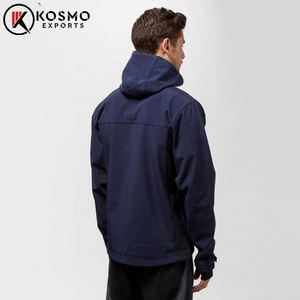 Veste Softshell légère et respirante pour hommes, hiver, pour les sports de plein air, col montant, fermeture éclair, coupe-vent, logo avant - Product Image 3