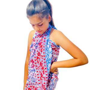 Women's Swimwear <b>Beach</b> <b>Sarong</b> Indigo Natural Color OEM Service Customized Adults Floral XXL 100% Cotton Support 5000 Swim Brief - Product Image 1