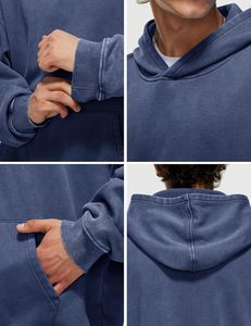 เสื้อมีฮู้ดผ้าฝ้ายสีทึบแนวย้อนยุคสี100% - Product Image 6