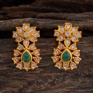 Pendientes de Plata con Baño de Oro Blanco 172562, Diseño Floral, con Perla de Agua Dulce y Detalles en Oro - Product Image 1