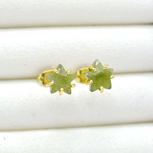 Natural Peridot Star <b>Stud</b> <b>Earring</b>, Prong <b>Set</b> Gemstone <b>Earrings</b>, Handmade August Birthstone Jewelry, Romantic Love Gift for Her - Product Image 3