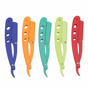 Maquinilla de afeitar recta de dólar dorado con logotipo personalizable de acero inoxidable de alta calidad - Product Image 1