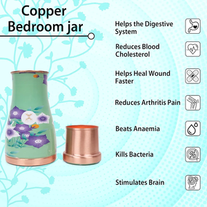 New Arrival Eco-Friendly Copper Water Bottle with Printed Design Leak Proof Durable Customizable Color & <b>Large</b> Capacity - Product Image 3