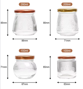 Boş Şeffaf 6 oz Şeffaf Yoğurt Kavanozları Altın Kapaklı Cam Puding Kavanozları Reçel Bal Düğün Hediyeleri Toptan - Product Image 3