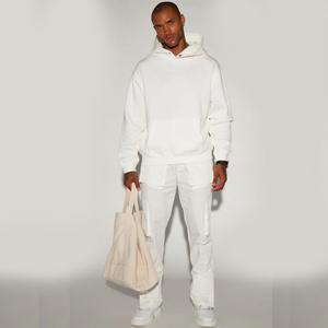 Wholesale Thermal Blank <b>Men's</b> Hoodies Custom Logo <b>Men's</b> 100% Cotton Pullover Hoodies Plain <b>White</b> Color Oversized Hoodies - Product Image 2