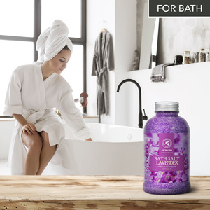 Aromatika Sal Marina Natural de Lavanda 600g para Baño Corporal con Aceite Esencial Relajante para el Cuidado de la Piel - Product Image 3