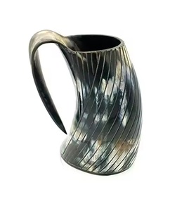 Mug authentique en corne de buffle, grand, fait main, écologique, couleur personnalisée, poli, style animalier/moderne et tendance, décoration d'intérieur - Product Image 4