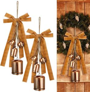 Campana colgante de metal artesanal para árbol de Navidad Adorno navideño único para decoración interior y exterior - Product Image 3