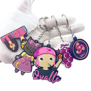 Fabricante de llaveros de PVC, llavero de PVC blando de goma de silicona 2D 3D personalizado barato al por mayor - Product Image 5