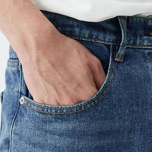 Pantalons en jean surdimensionnés de couleur unie, légers, pour usage extérieur, de haute qualité, vente chaude, vêtements décontractés pour hommes - Product Image 5