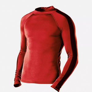 Rash GUARD เสื้อรัดรูปแขนยาวของผู้ชาย, เสื้อโพลีเอสเตอร์แห้งเร็วสำหรับฝึกเข้ายิม - Product Image 2