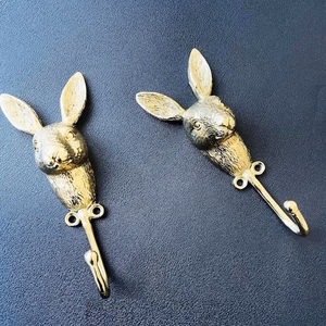 Decorative Rabbit Head Shape <b>Wall</b> Hook Hot Selling Specular Gold Plated New Metal Decorative <b>Wall</b> Hook <b>Coat</b> Hooks and <b>Racks</b> - Product Image 2