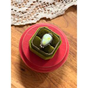 Scott Skeets Boho <b>Statement</b> <b>Ring</b> Palomino Variscite & Sterling <b>Silver</b> Bezel Set Size 8.25 Everyday Wear - Product Image 3