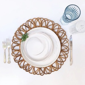 Eco-Friendly Home Decor Sustainable Custom Design Effective Water Hyacinth round <b>Plate</b> Wall Decor - Product Image 4