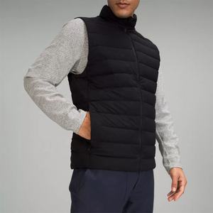 Venta al por mayor unisex de alta calidad estiramiento abajo chaleco al aire libre casual cómodo ligero burbuja chaleco abrigos y chaquetas para los hombres - Product Image 2