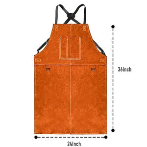 Premium Quality Heat-Resistant Cowhide <b>Leather</b> Welding <b>Apron</b> New Release Sleeveless Reusable Protective Welding Gear - Product Image 4