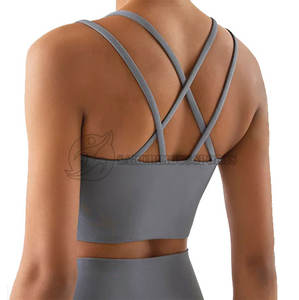 Ensemble de soutien-gorge de sport léger XL pour femmes Logo personnalisé entraînement écologique course hauts de yoga soutien-gorge de fitness respirant grande taille - Product Image 3