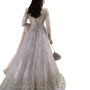 New Women's Modern Traditional <b>Bridal</b> Dress for Long <b>Sleeve</b> Wedding Party Wear with Lace Decoration Floor-Length - Product Image 3