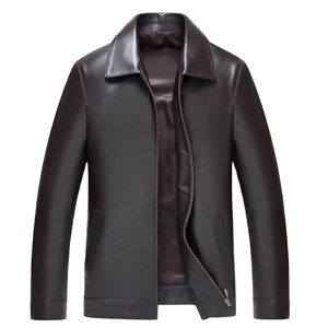 New Arrival Custom Size Sheep Skin Leather <b>Jackets</b> High Street Style Winter Fashion Men's Windproof & Eco-Friendly - Product Image 1