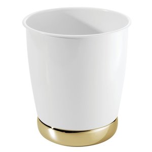 Cesta de basura de Metal de forma Rectangular de latón AK en cesta de estilo moderno con acabado dorado para decoración de Hotel/Decoración de cafetería - Product Image 2