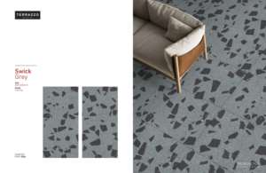 กระเบื้องพอร์ซเลนพรีเมียมลายเทอร์ราซโซ่สีเทาสวิก  ผิวสัมผัสแบบแกะสลัก - Product Image 2