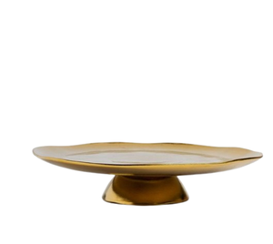 Centres de table nouveau plateau à gâteau fini or avec support en acier inoxydable support à gâteau décoratif pour gâteau de table de mariage - Product Image 2