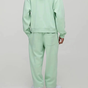 Men's Winter Solid High Quality 100% Cotton Pullover <b>Tracksuit</b> Heavyweight Breathable Streetwear with Customised Logo <b>Plain</b> Dyed - Product Image 4