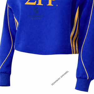 Sweat-shirt décontracté en coton pour femme Sigma Gamma Rho Sorority, pull à col rond brodé en jersey tricoté - Product Image 3