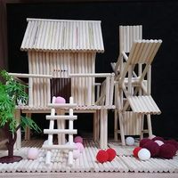 Handgemaakte houten dowels voor souvenirs, decoraties, antieke imitatiestijl, Japanse regionale kenmerken, merk Delarchi, 100% ecologisch hout