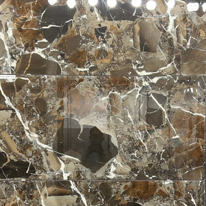 Carreaux de sol en porcelaine marbrée 600*1200 mm, épaisseur 8,8 mm, surface lisse et brillante, fabriqués en Inde - Product Image 1