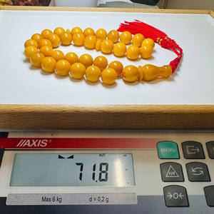 ลูกปัดอำพันสีส้มทรงกลมแบบวินเทจ, อำพันบอลติกธรรมชาติสำหรับสวดมนต์อิสลาม, ขนาด 15 มม. - Product Image 2