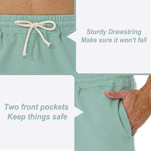 Shorts en coton uni pour hommes, décontractés, pour la course à pied, la gym et l'entraînement, disponibles en toutes les couleurs, vente en gros personnalisée - Product Image 4