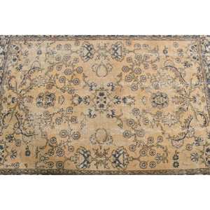 Tapis Turc Vintage 5.5 X 7.5ft Beige Noir Laine Patchwork Salon Tapis avec Support en Latex pour Adolescents - Product Image 2