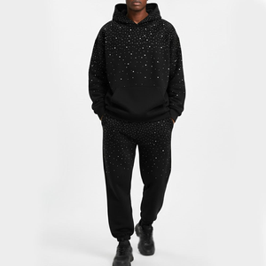 Survêtement Tie Dye Personnalisé en Gros OEM avec Strass 100% Coton - Product Image 1