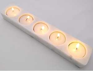 Portavelas de mármol blanco para fiestas de Navidad y bodas para decoraciones del hogar - Product Image 3