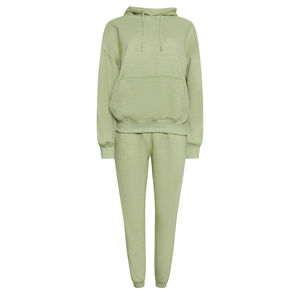 Nuevo chándal de algodón de invierno de alta calidad para mujer, conjunto de pantalones con capucha personalizables, forro polar de Color sólido, transpirable de secado rápido - Product Image 5