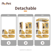 Photomaton coréen rétro en bois, instantané, fermé, avec assemblage détachable, pour selfies et photos de passeport