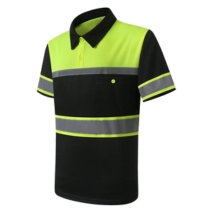 Camiseta Polo de Seguridad Reflectante de Alta Visibilidad, Transpirable e Impermeable para Hombre, Diseño de Logotipo Personalizado, Poliéster Antibacteriano de Secado Rápido - Product Image 6