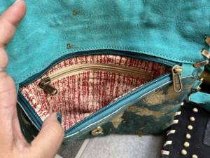 Bolso cruzado de cuero de vaca metálico de estilo occidental con tallado de dirección y borla en forma de cruz Sling monedero/bolso de compras del comprador - Product Image 6