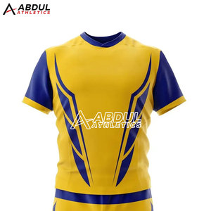 Ensemble uniforme de rugby officiel pour hommes, tissu léger et durable, séchage rapide, maillot à manches courtes et short pour les matchs de club - Product Image 4