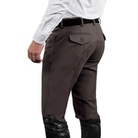 Culotte d'équitation homme sur mesure en silicone et coton, style western, taille haute, en similicuir, avec poches pour téléphone, pour l'entraînement
