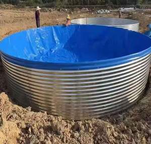 Gran oferta de tanques de almacenamiento de agua corrugada, fábrica personalizada, tanque de agua de acero galvanizado para beber, riego - Product Image 5