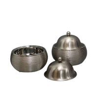 Nouveauté, buffet carré en métal au design moderne et luxueux, plat de service durable en acier inoxydable, casserole pour réchauffer les aliments