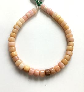 Perles de pierres précieuses en opale rose naturelle lisses et fantaisie pour la fabrication de bijoux fins - Product Image 1